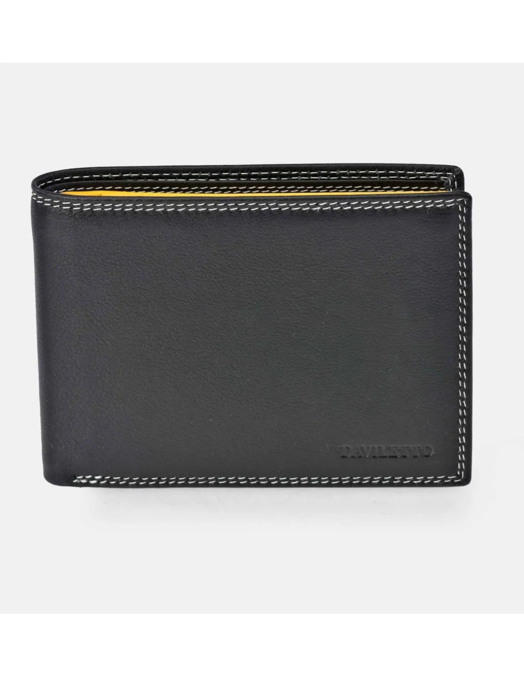 DAVILETTO Cartera americano de piel para hombre con monedero interior colores