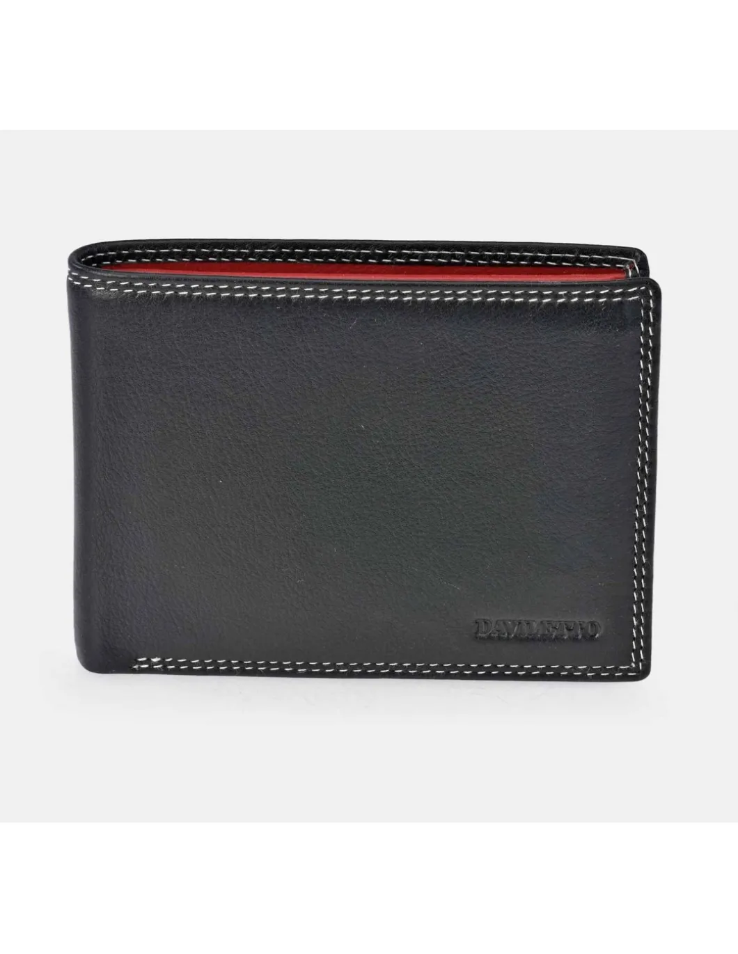 DAVILETTO Cartera americano de piel para hombre con monedero interior colores