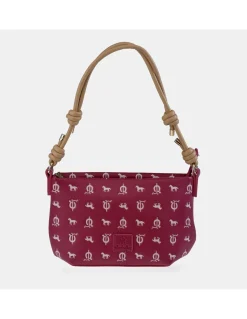 EL CABALLO Bolso bandolera con cremallera grabado para mujer en sintético y piel
