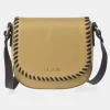 EL CABALLO Bolso bandolera con solapa para mujer colección piel Napa Travertino