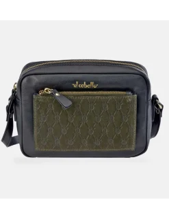 EL CABALLO Bolso bandolera con cremalleras de mujer en Piel Serraje