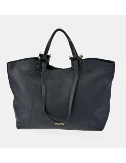 EL CABALLO Bolso shopper en piel con cremallera y dobles asas