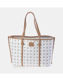 EL CABALLO bolso shopping grande de mujer calidad logo estampado sintético