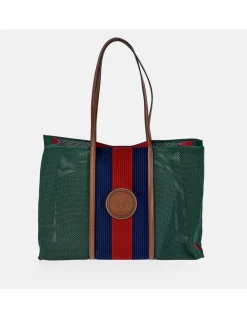 EL CABALLO Bolso shopping de mujer en material sintético combinado
