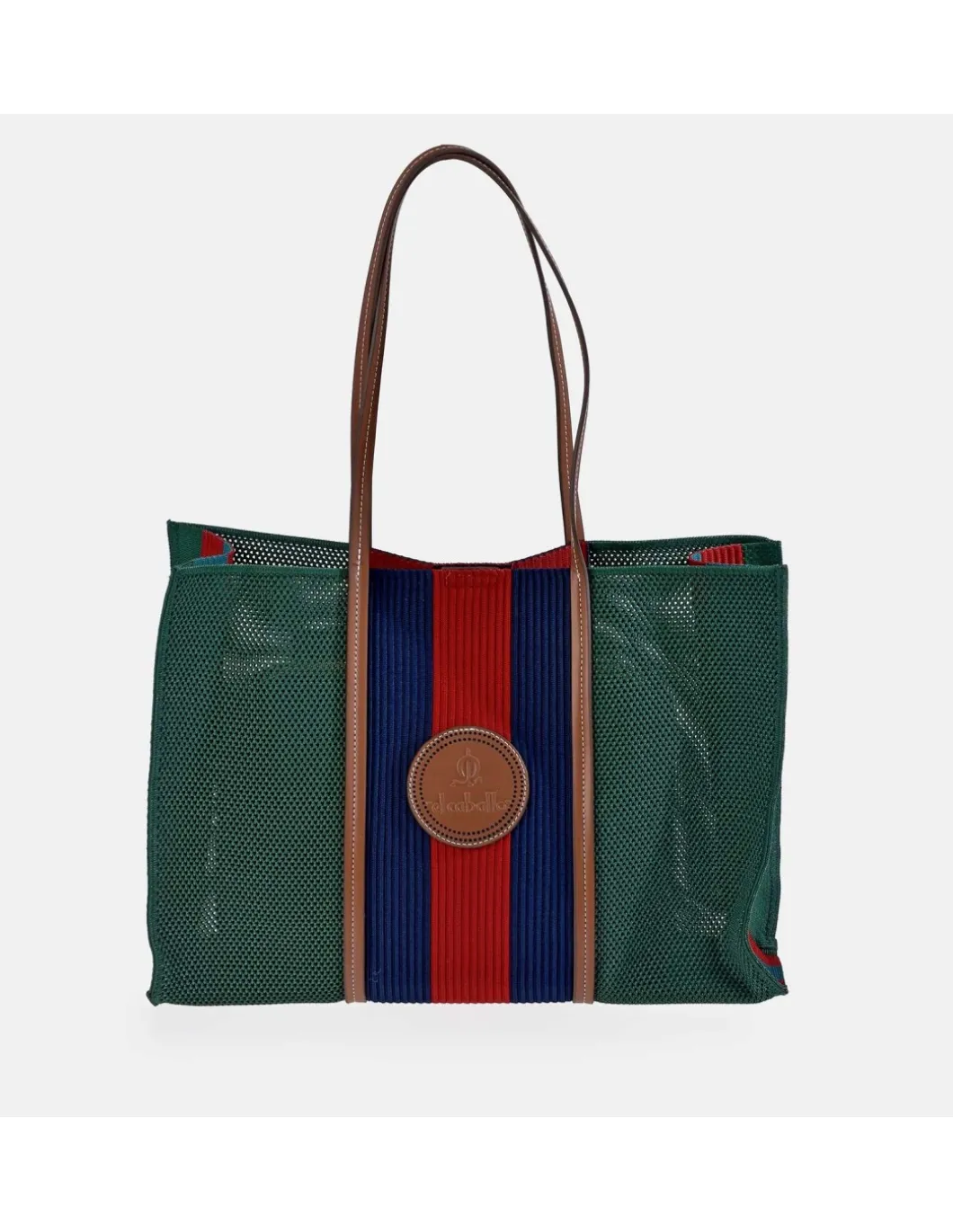 EL CABALLO Bolso shopping de mujer en material sintético combinado
