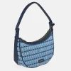GUY LAROCHE bolso de hombro en piel y lona estampada para mujer