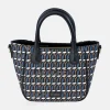 GUY LAROCHE bolso de mano para mujer en piel y lona estampada