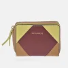 GUY LAROCHE Billetero con cremallera para mujer en piel patchwork