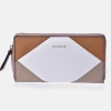 GUY LAROCHE Billetero grande con cremallera para mujer en piel patchwork