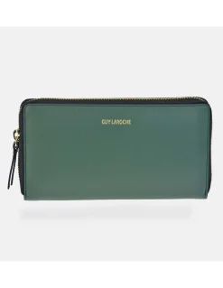 GUY LAROCHE Billetero grande con cremallera para mujer en piel