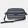 GUY LAROCHE bolso bandolera en lona estampada logo con cremallera
