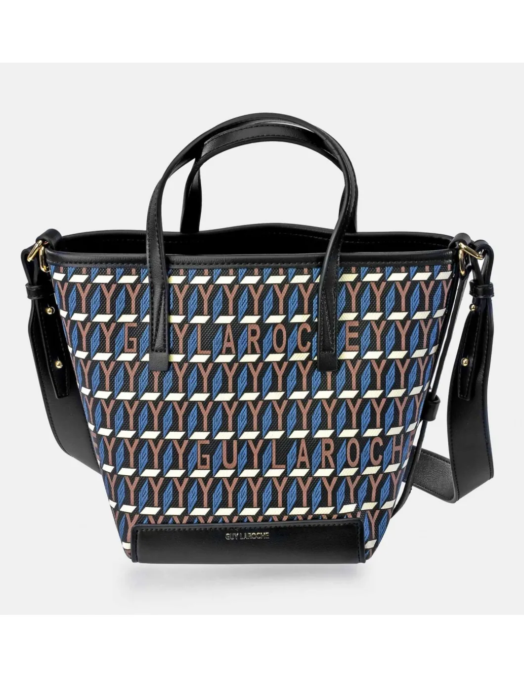 GUY LAROCHE bolso de mano en lona estampada logo