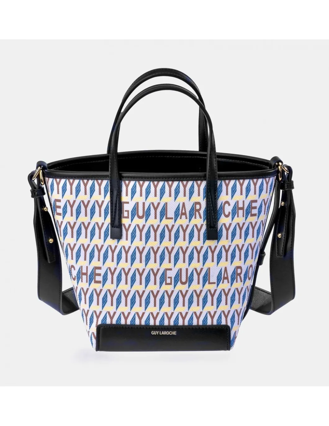 GUY LAROCHE bolso de mano en lona estampada logo