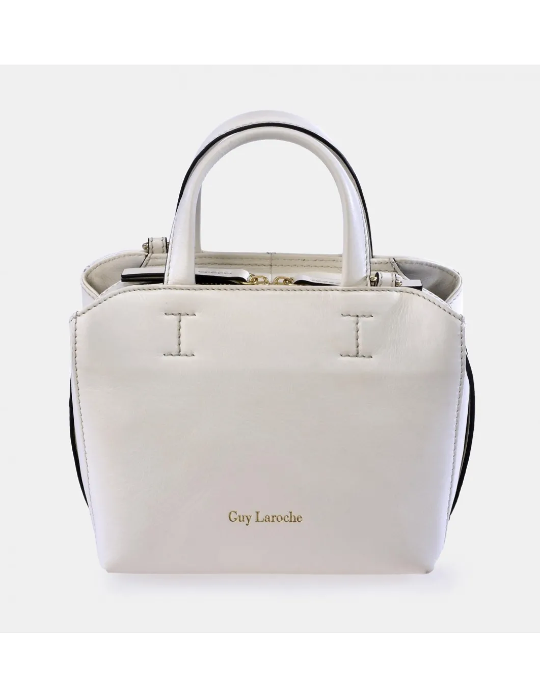 GUY LAROCHE Bolso de mano chico en piel con doble asa y bandolera