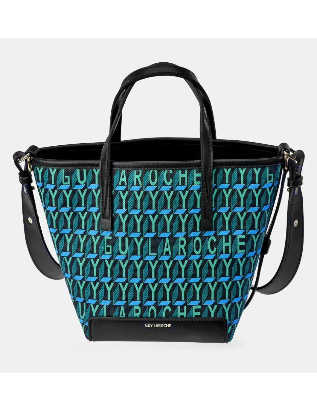 GUY LAROCHE bolso de mano en lona estampada logo