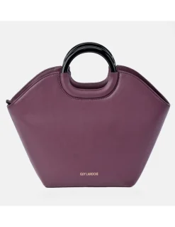 GUY LAROCHE Bolso de mano mini shopping en piel con asas de aro