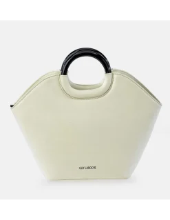 GUY LAROCHE Bolso de mano mini shopping en piel con asas de aro