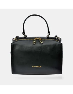 GUY LAROCHE Bolso de mano con dos bandoleras para mujer en piel con cremalleras