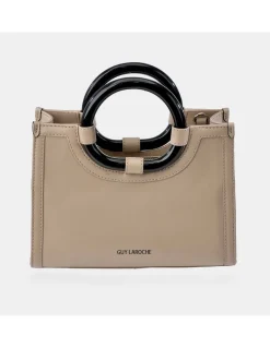GUY LAROCHE Bolso de mano mini tote en piel y asas de aro para mujer