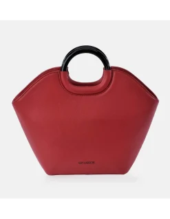 GUY LAROCHE Bolso de mano mini shopping en piel con asas de aro