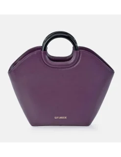 GUY LAROCHE Bolso de mano mini shopping en piel con asas de aro