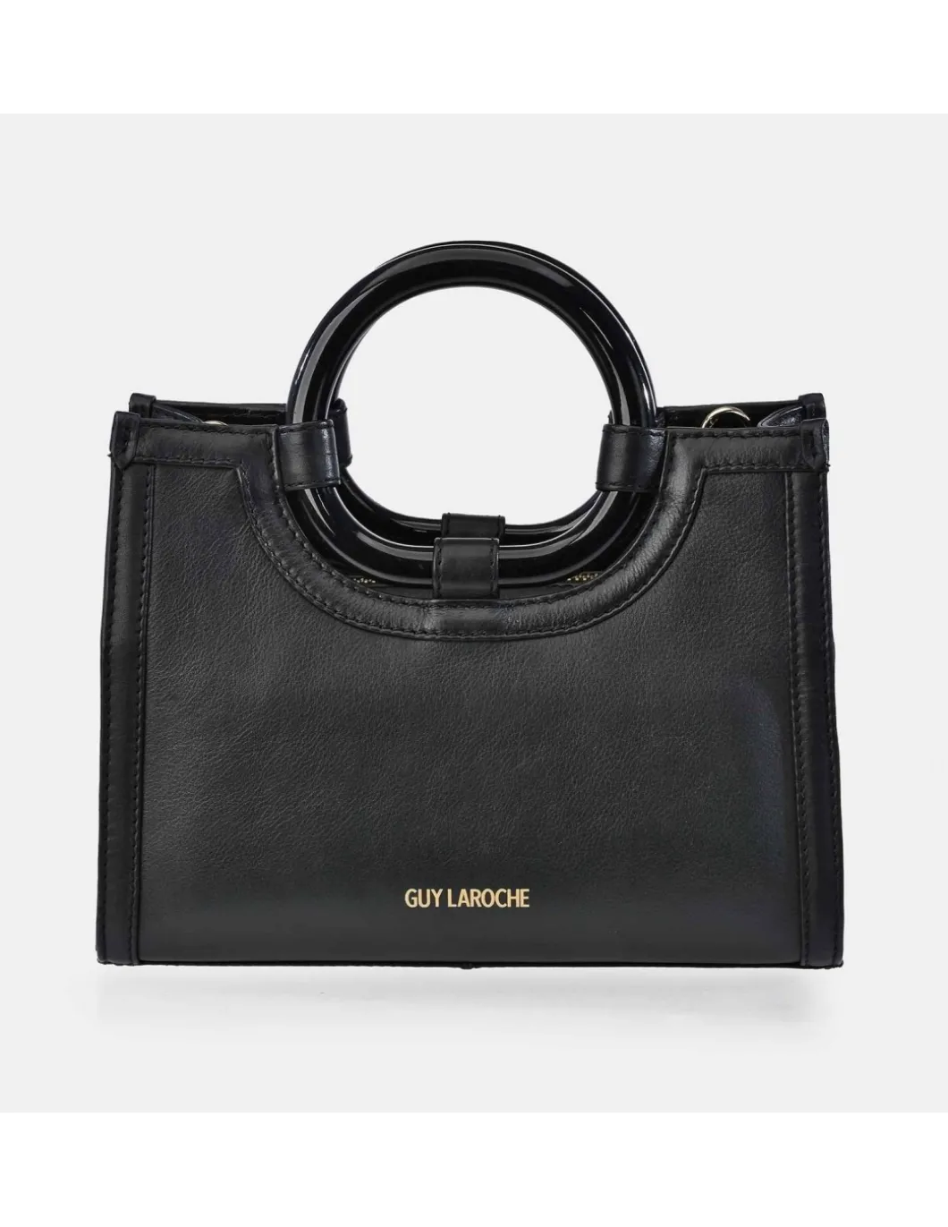 GUY LAROCHE Bolso de mano mini tote en piel y asas de aro para mujer
