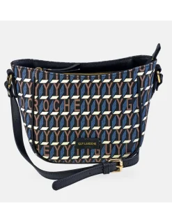 GUY LAROCHE bolso mini bandolera para mujer en piel y lona estampada