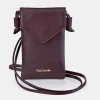GUY LAROCHE Bolso para móvil en piel con bandolera y solapa para mujer