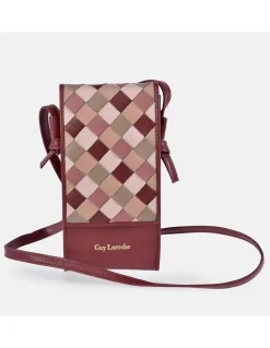 GUY LAROCHE Bolso para móvil en piel tiras con solapa para mujer