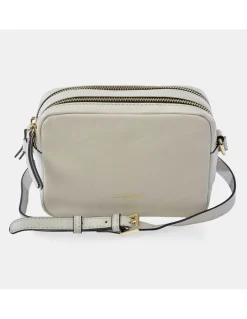 GUY LAROCHE bolso piel con bandolera y cremalleras