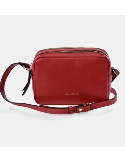 GUY LAROCHE bolso piel con bandolera y cremalleras