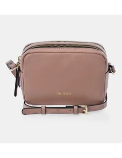 GUY LAROCHE bolso piel con bandolera y cremalleras