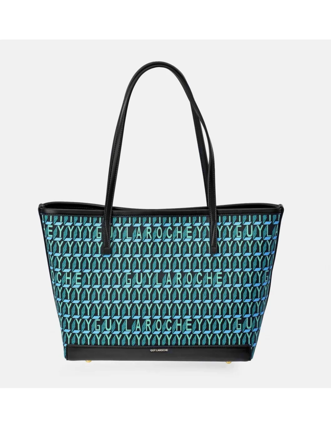 GUY LAROCHE bolso shopping en lona estampada logo