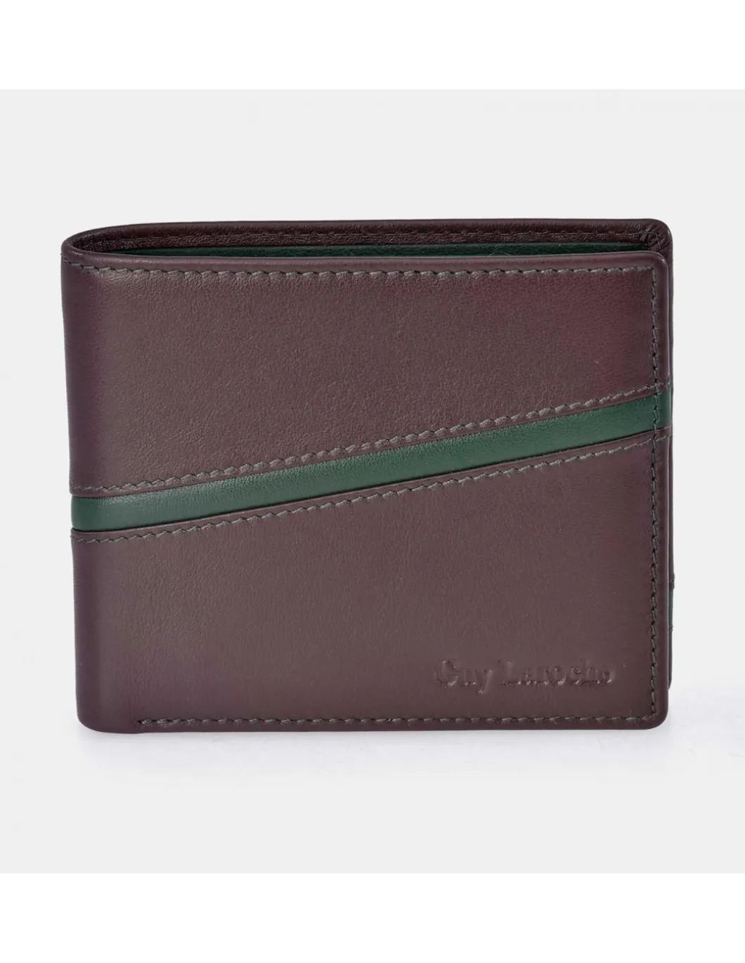 GUY LAROCHE Cartera Billetera de piel para hombre tipo americano Colección Napa