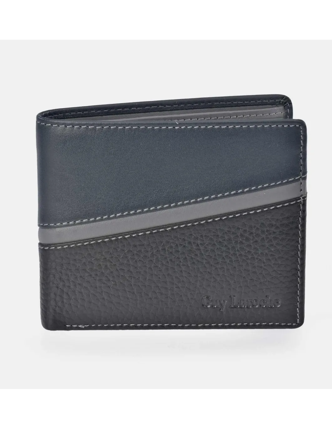 GUY LAROCHE Cartera billetera piel para hombre tipo americano Colección Napa Grano