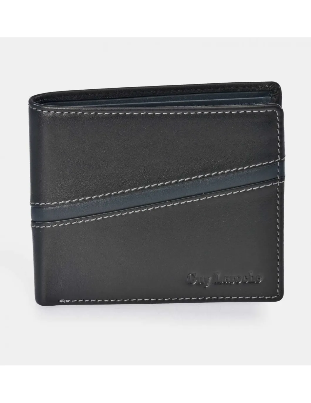GUY LAROCHE Cartera Billetera de piel para hombre tipo americano Colección Napa