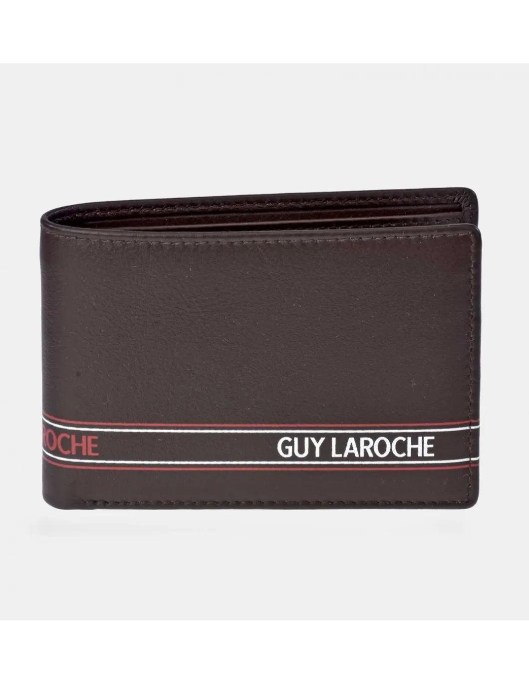 GUY LAROCHE cartera compacta en piel tipo americano para hombre con monedero