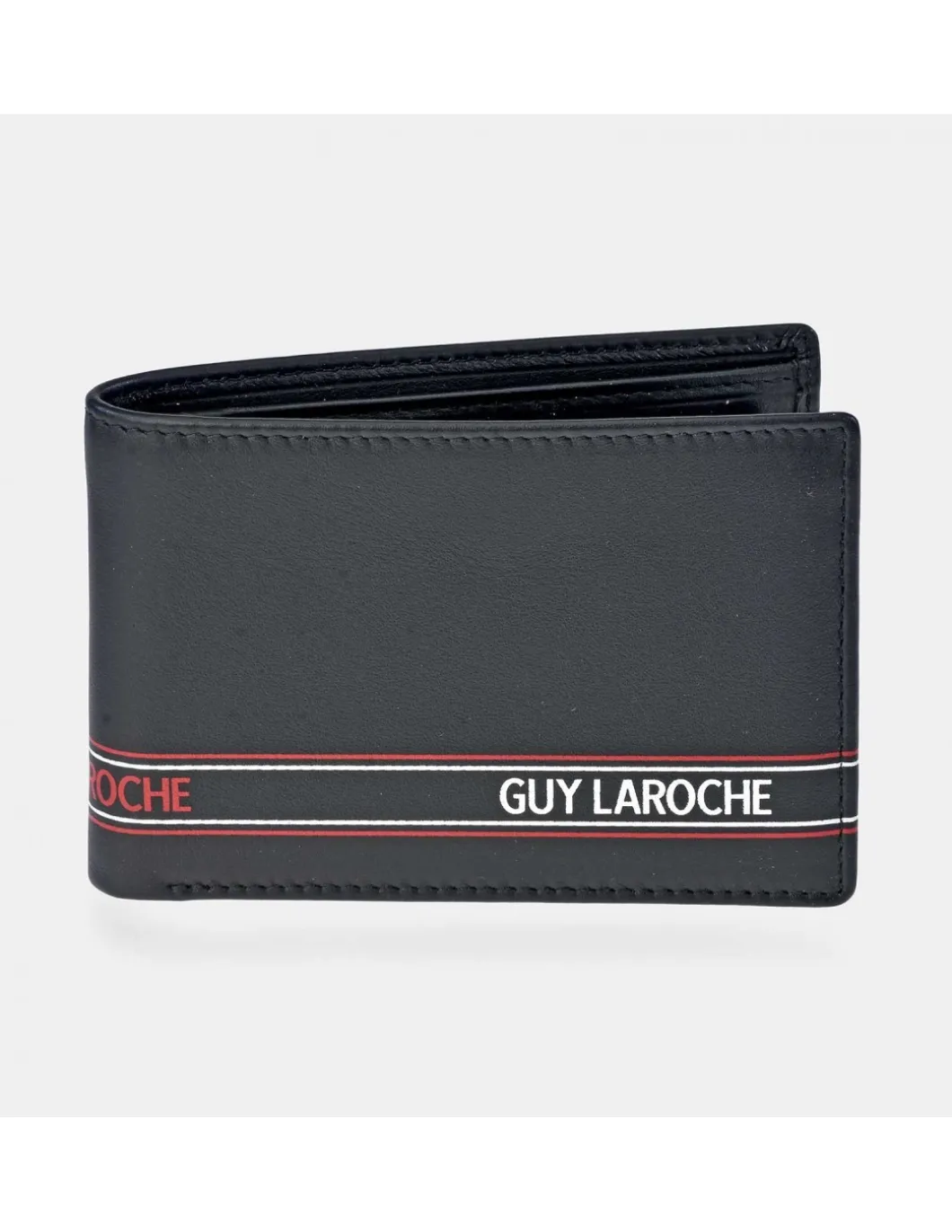 GUY LAROCHE cartera compacta en piel tipo americano para hombre con monedero