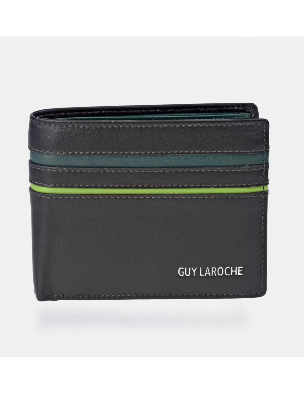 GUY LAROCHE cartera con monedero tipo americano en piel de Ubrique combinada con monedero para hombre
