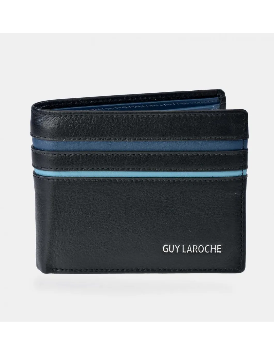 GUY LAROCHE cartera con monedero tipo americano en piel de Ubrique combinada con monedero para hombre