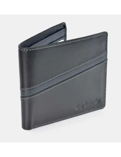 GUY LAROCHE Cartera de piel para hombre tipo americano Colección Napa