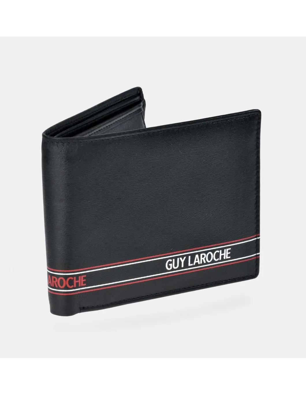 GUY LAROCHE cartera en piel tipo americano para hombre con monedero interior