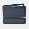 GUY LAROCHE Cartera horizontal con tarjetero para hombre en piel Rayas