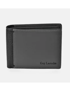 GUY LAROCHE Cartera horizontal para hombre en piel combinada con monedero