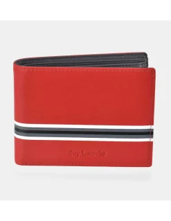 GUY LAROCHE Cartera horizontal con monedero para hombre en piel Rayas