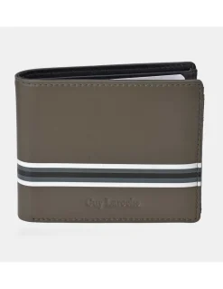 GUY LAROCHE Cartera horizontal con tarjetero para hombre en piel Rayas