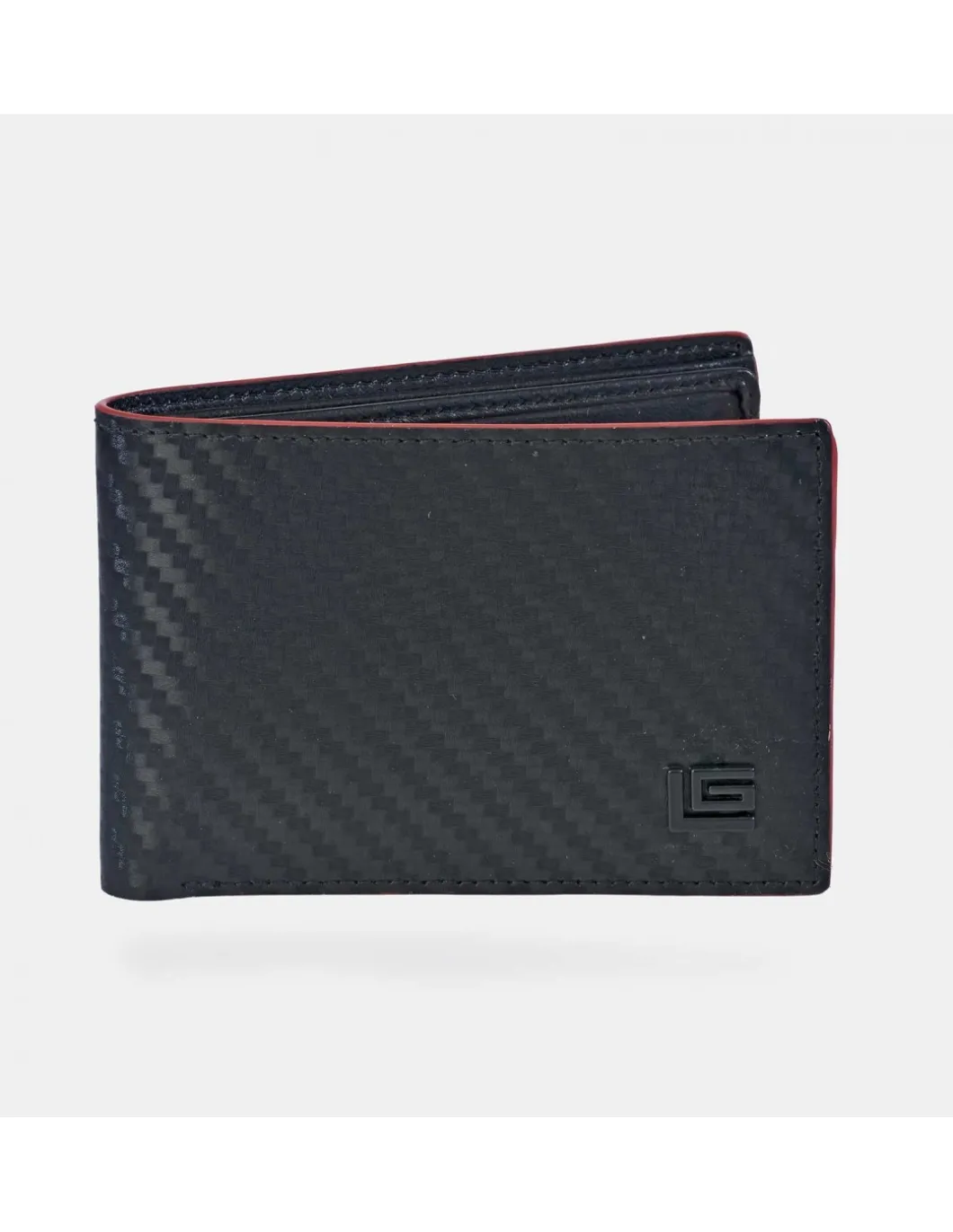 GUY LAROCHE cartera tipo americano en piel símil carbono para hombre
