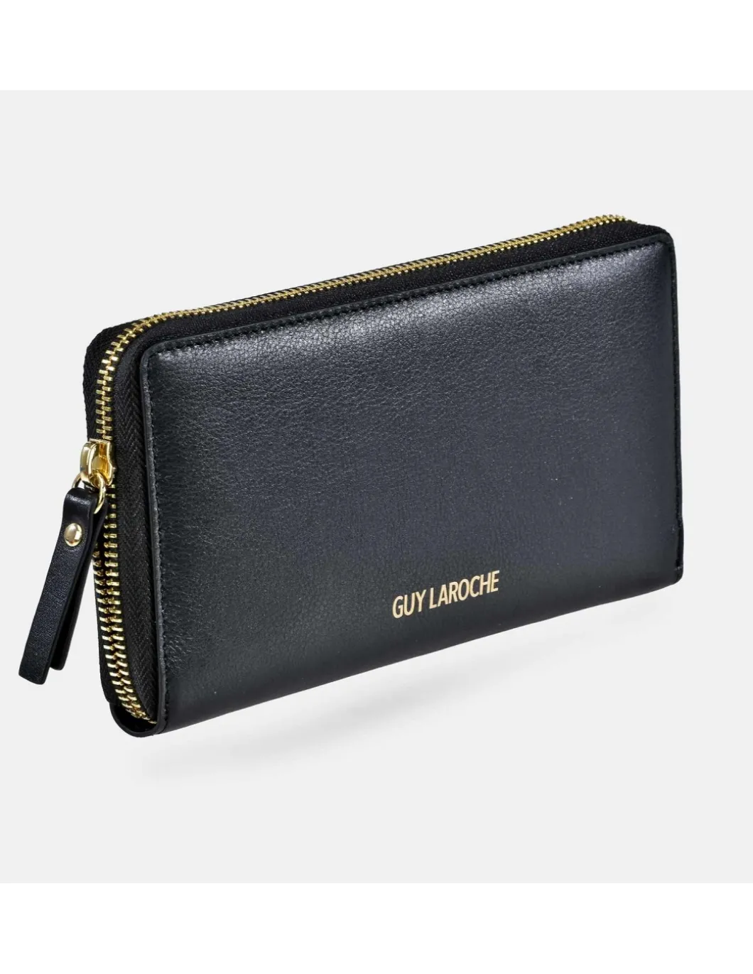 GUY LAROCHE Gran billetero con cremallera para mujer en piel