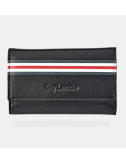 GUY LAROCHE Llavero mosquetón para hombre en piel Rayas