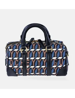 GUY LAROCHE mini bolso bandolera con asas de mano en lona estampada logo